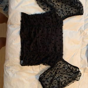 Forever 21, ruched crop top with hearts, Size M